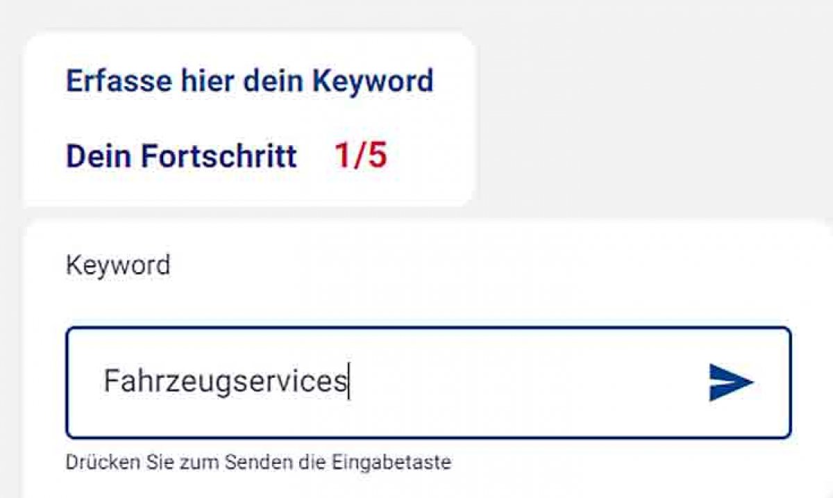 Keyword (Schlüsselwort) erfassen